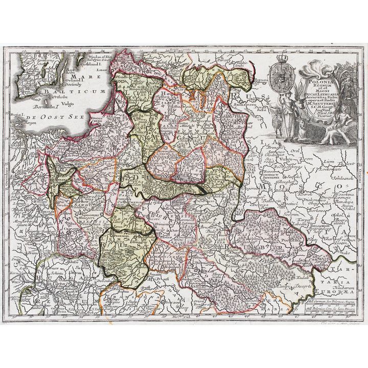 Matthäus Seutter | Poloniae Regnum ut et Magni Ducat Lithuaniae…