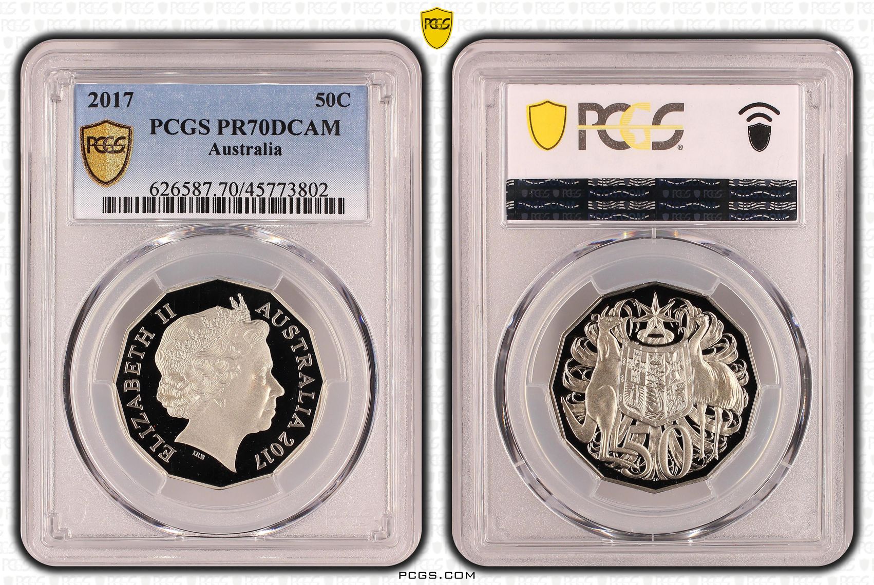 Elizabeth II, Fifty Cent, 2017, PCGS PR 70DCAM