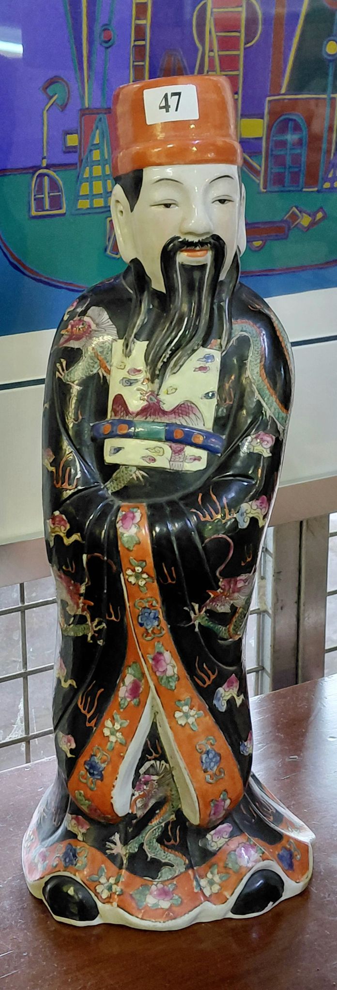47 · TALL CHINESE PORCELAIN STATUE