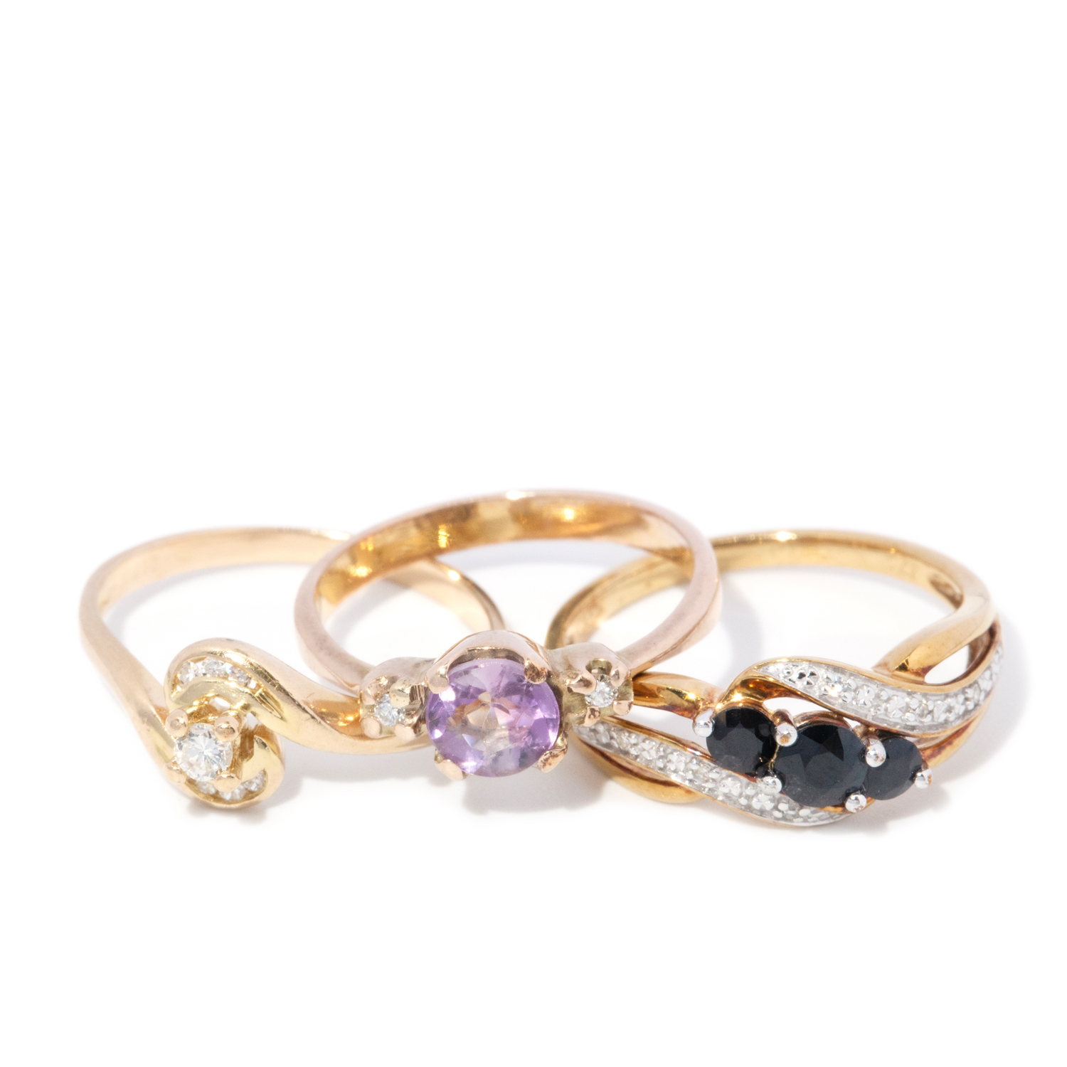 9 carat gold ring set
