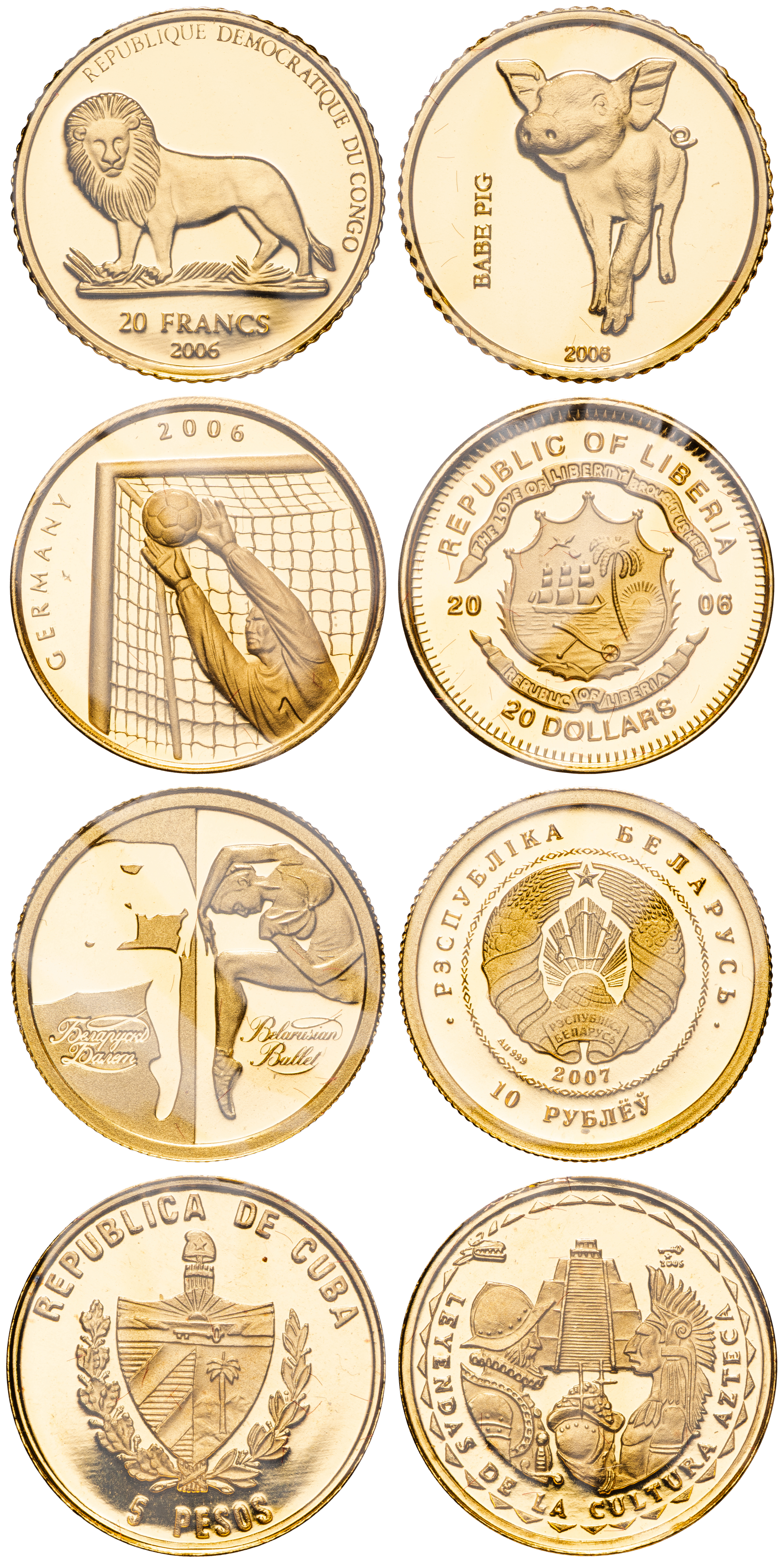 World, Gold Commemorative Issue, UNC