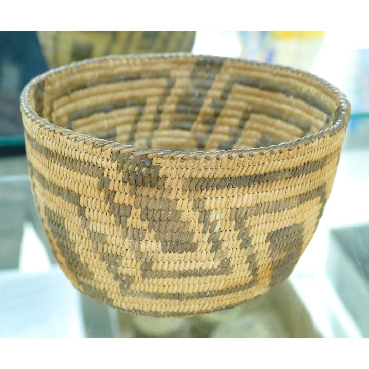 Old Pima Decorated Small Indian Basket 3.5''x6''