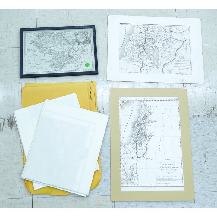 Stack 4pc Antique & Vintage Maps