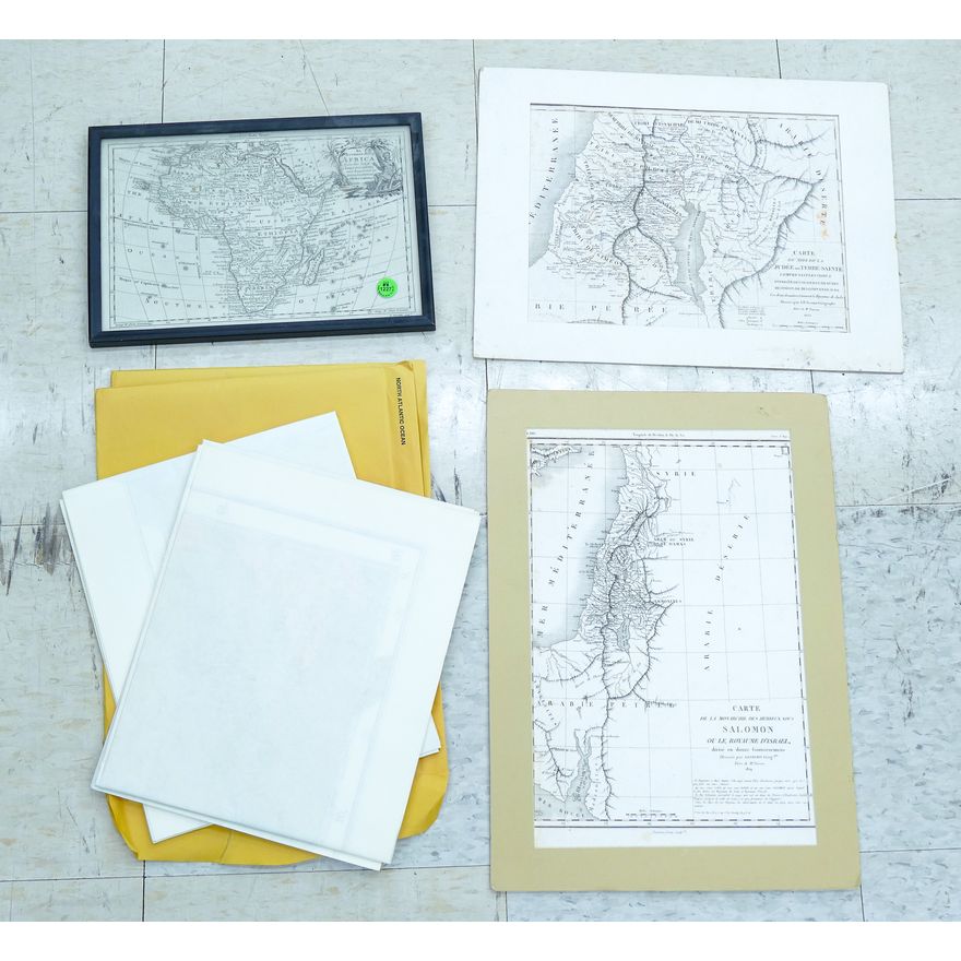 Stack 4pc Antique & Vintage Maps