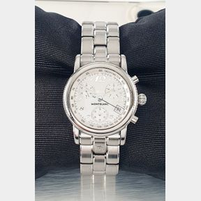 MONBLANC STAR CHRONOGRAPH WATCH - DATE FUNCTION STAINLESS STEEL - 51929/3357