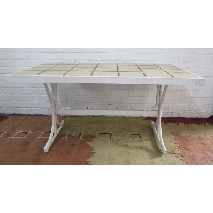 TILE-TOP METAL TABLE