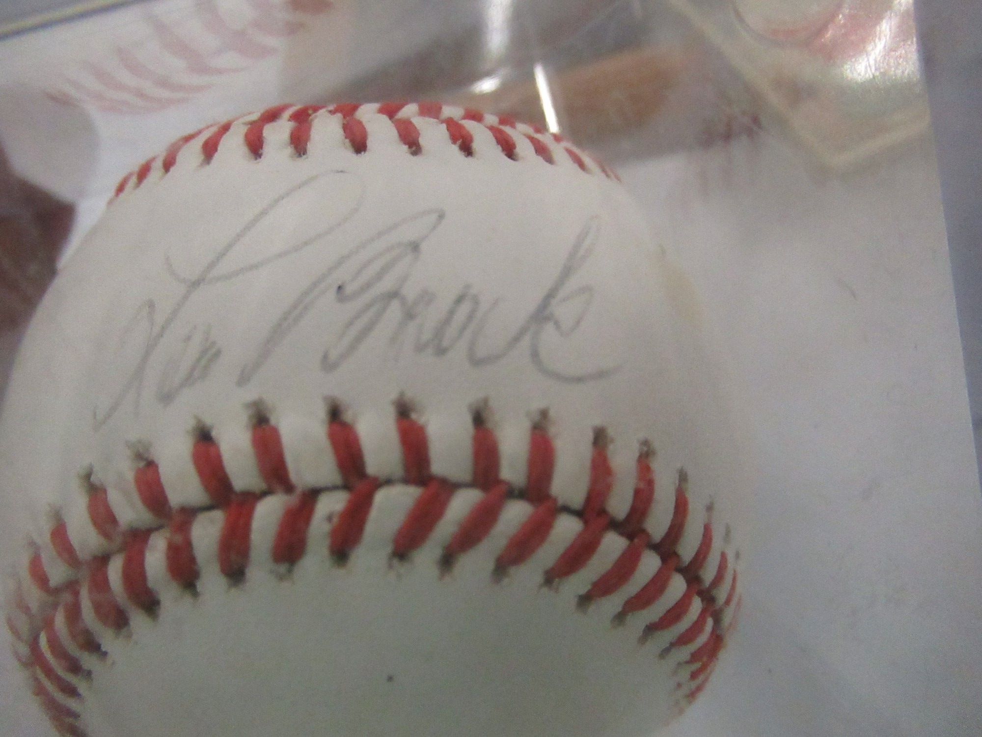 Lefty Gomez & Lou Brock Autographed Baseballs