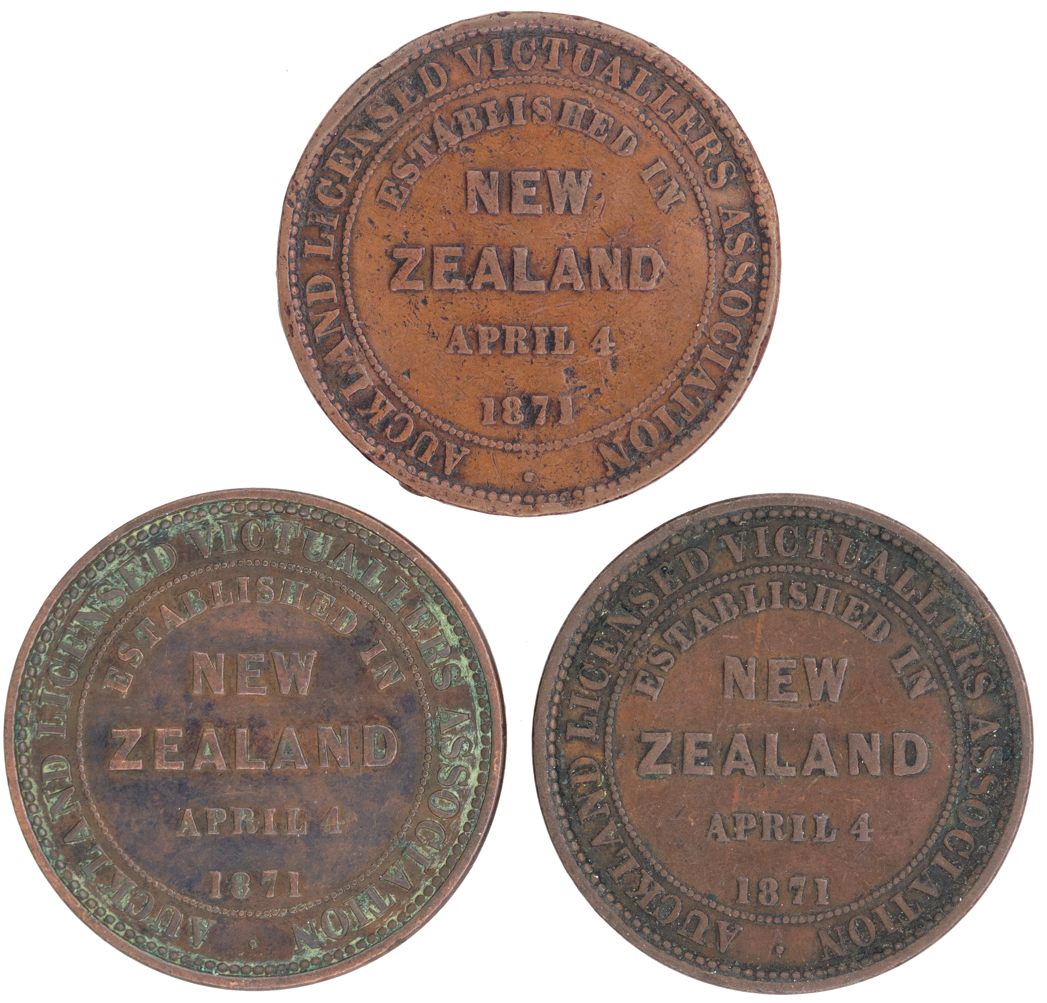 Auckland, New Zealand, ALVA, Penny, 1871, VG - Fine