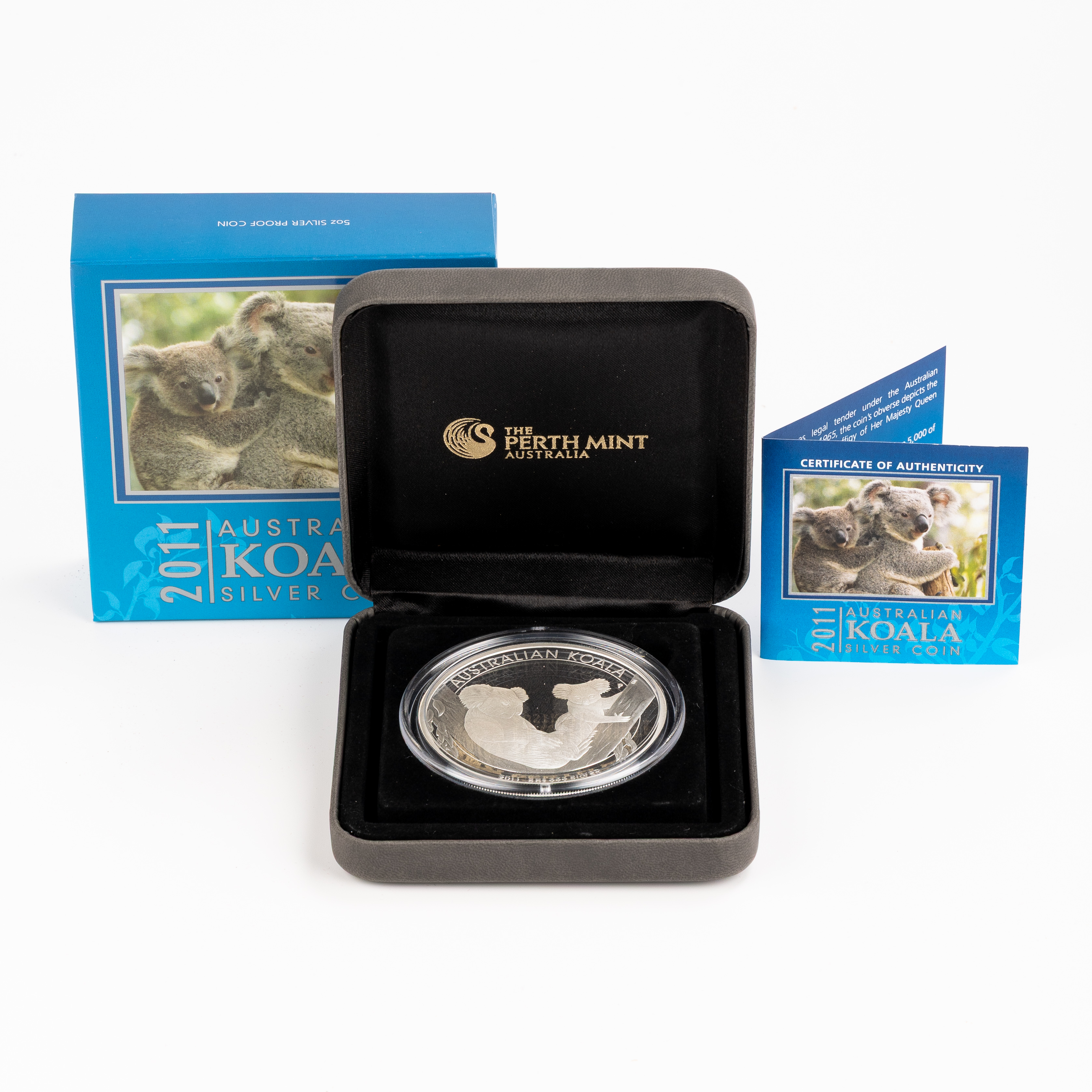 263 · Elizabeth II, Koala 5oz Silver Proof, Eight Dollars, 2011,  FDC