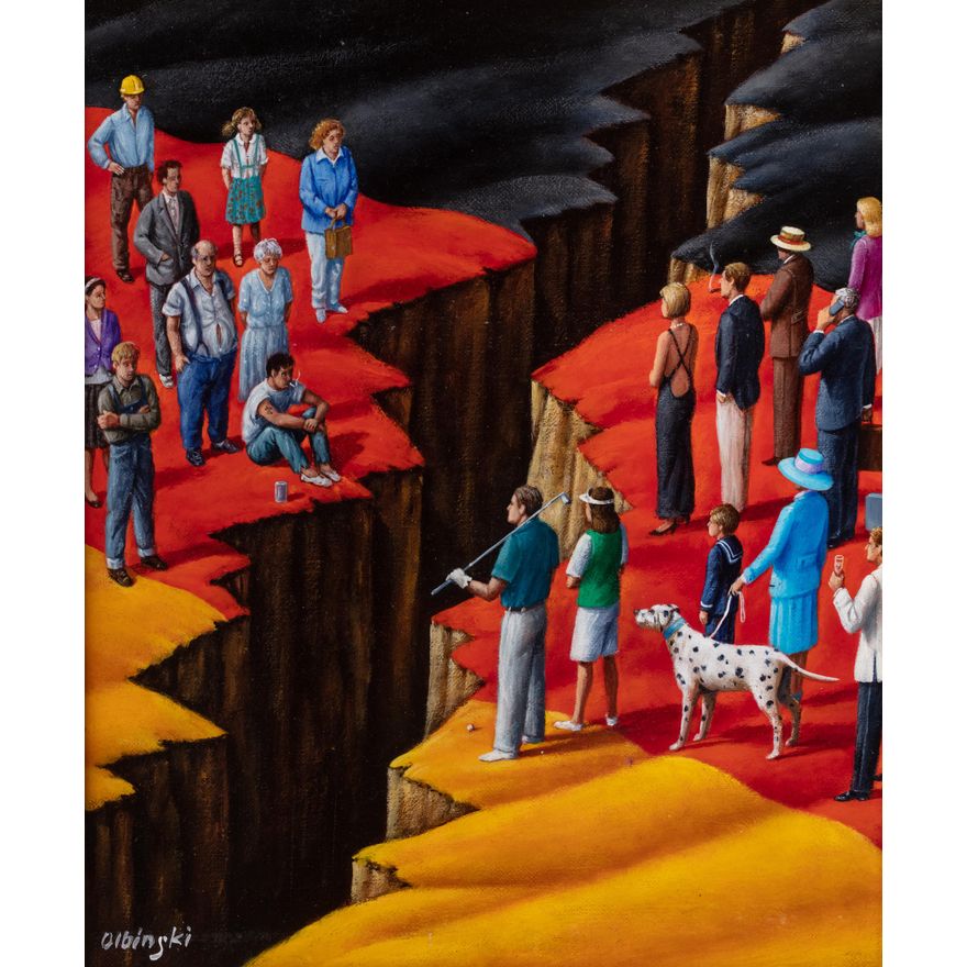Rafał Olbiński | The Rich Get Richer, The Poor Get Poorer, 1997