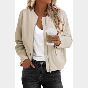 EVALESS CASUAL JACKETS FOR WOMEN ZIP UP CROPPED BOMBER JACKETS WINDBREAKER FALL OUTFITS FOR WOMEN DRESSY CAUSAL