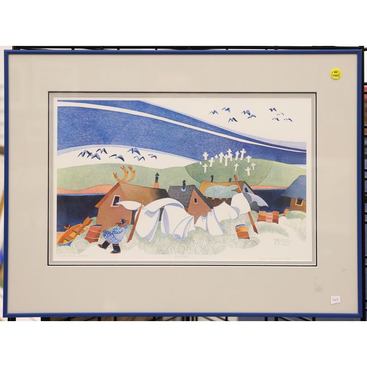 Rie Munoz ''Summer Storm'' 1982 S/N Print Framed 18''x24''