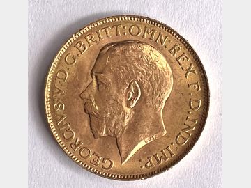 1911 GEORGE V CANADA MINT GOLD SOVEREIGN