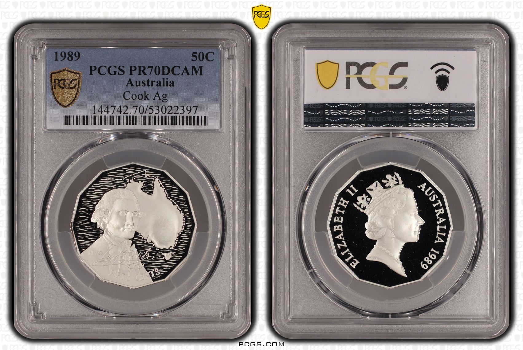 Cook Silver, Fifty Cents, 1989, PCGS PR70DCAM