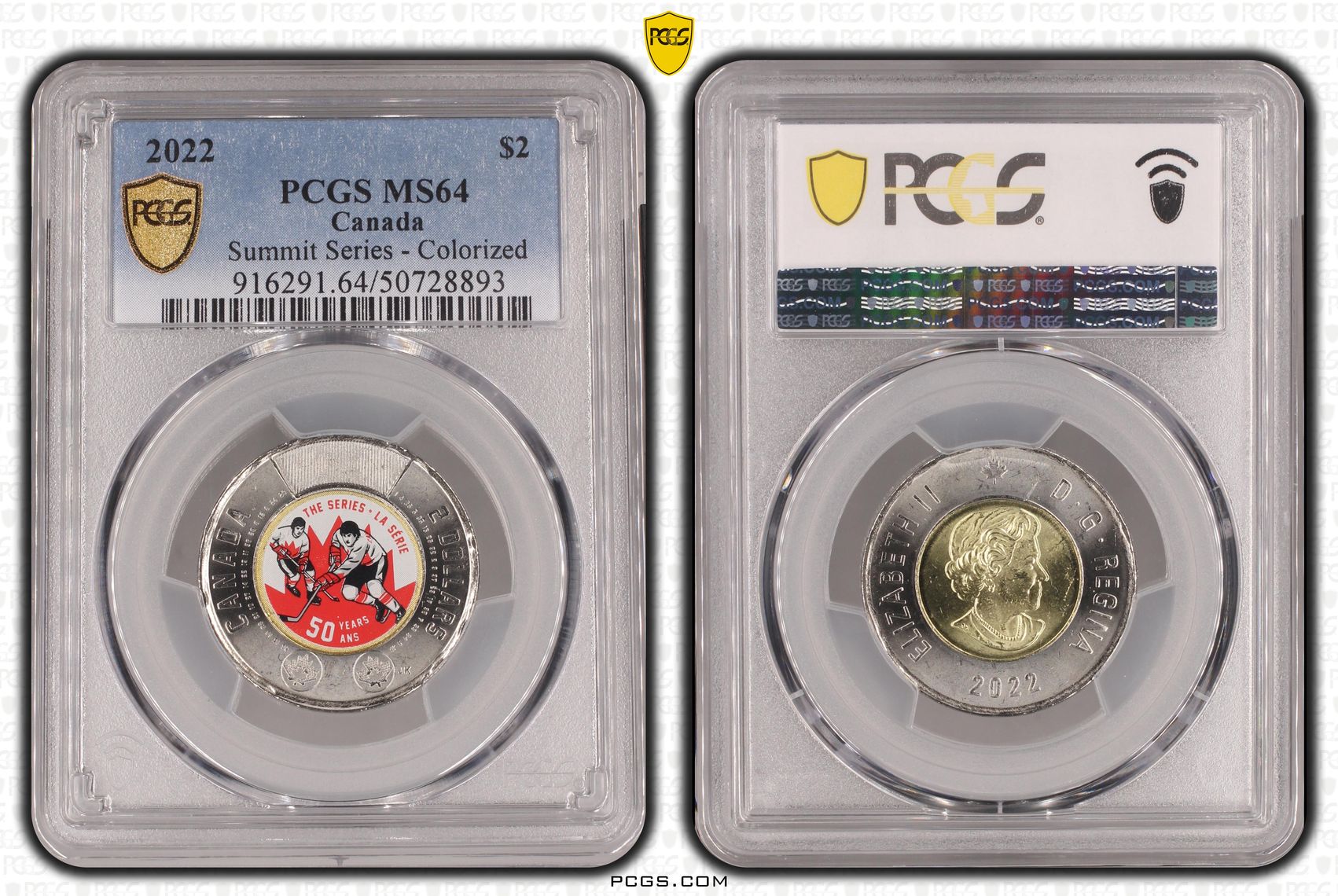 Canada, Summit Series - Colorized , Two Dollar, 2022, PCGS MS64