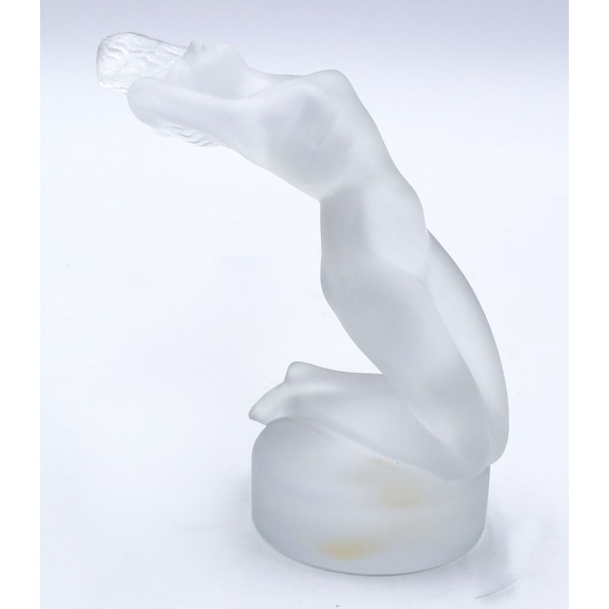 Lalique ''Chrysis'' Frosted Glass Sculpture 5.5''