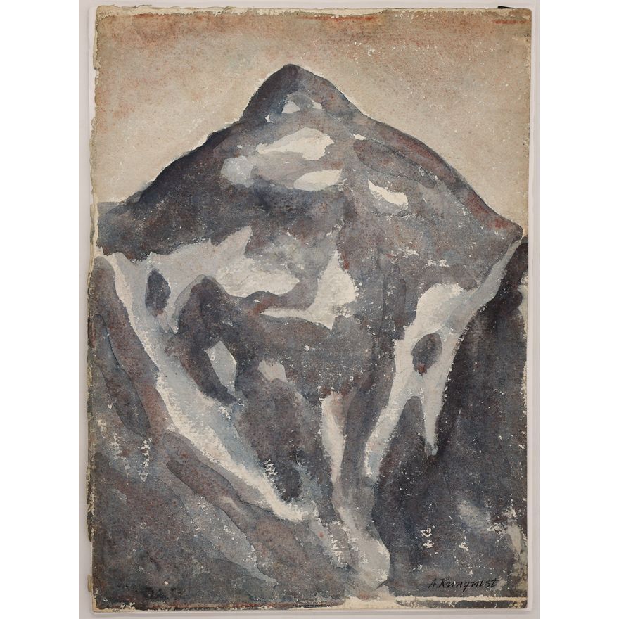 Arthur Runquist ''Mountain Peak'' Watercolor on Paper 15''x11''