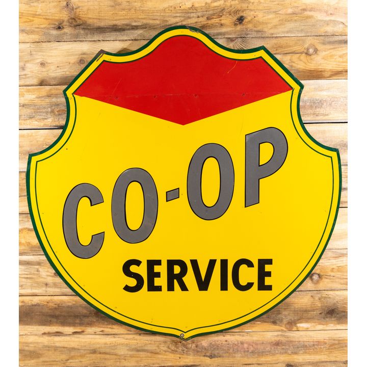 2-Piece (COOP) Co-op Service Single Sided Reflective Metal Identification Sign TAC 8