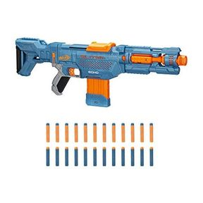 ONE SIZE NERF ELITE 2.0 ECHO CS-10 BLASTER -- 24 OFFICIAL DARTS, 10-DART CLIP, REMOVABLE STOCK AND BARREL EXTENSION, 5 TACTICAL RA