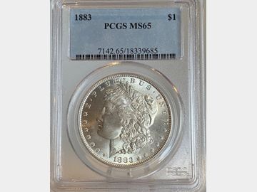 1883 USA PHILIDELPHIA MINT SILVER MORGAN DOLLAR MS65