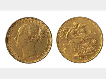 1881 VICTORIA MELBOURNE YOUNG HEAD SOVEREIGN