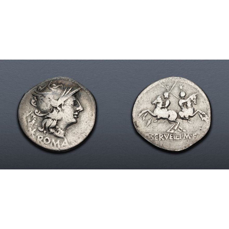 Servillus C. Servilius M.f. 136 BC. AR Denarius (20mm, 3.69 g, 6h). Rome mint ...