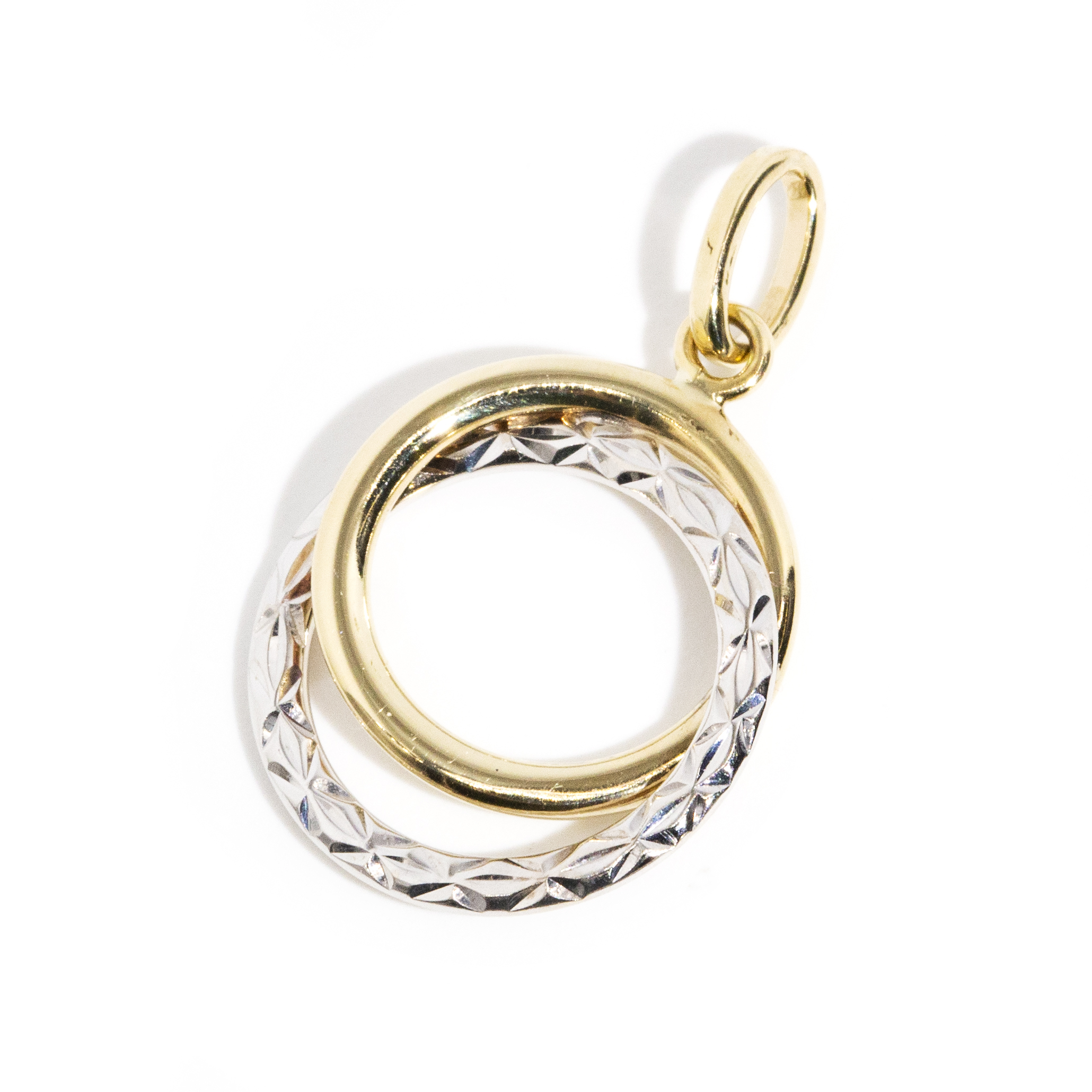75 · 9 Carat Gold Two Tone Pendant