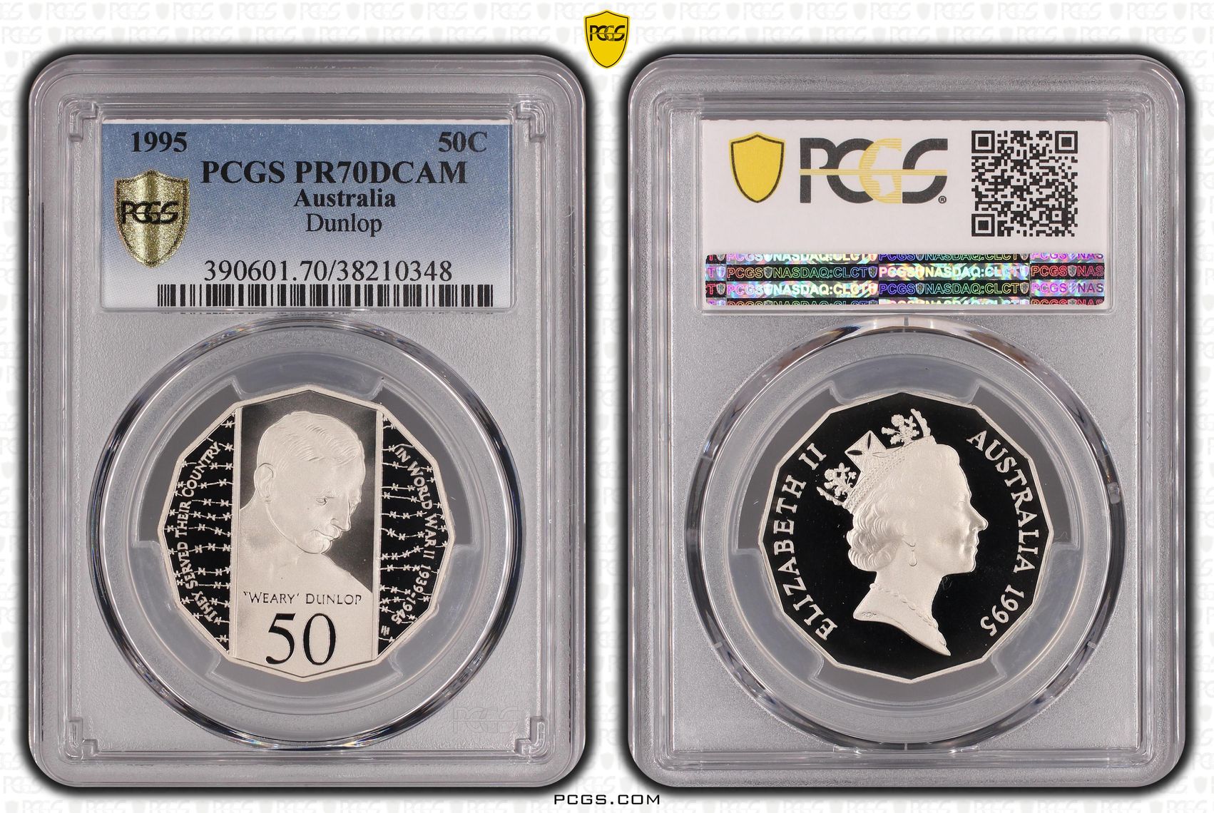 278 · 1995 Australia Fifty Cent, 50c Dunlop PCGS - PR70DCAM POP 15/0 -348