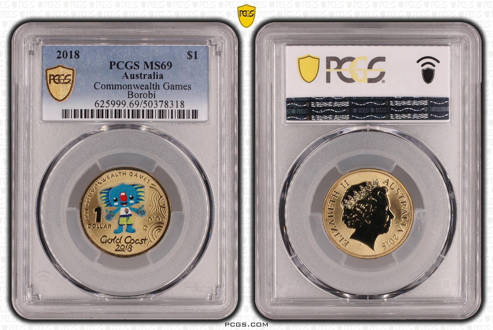 Commonwealth Games - Borobi , One Dollar, 2018, PCGS MS69