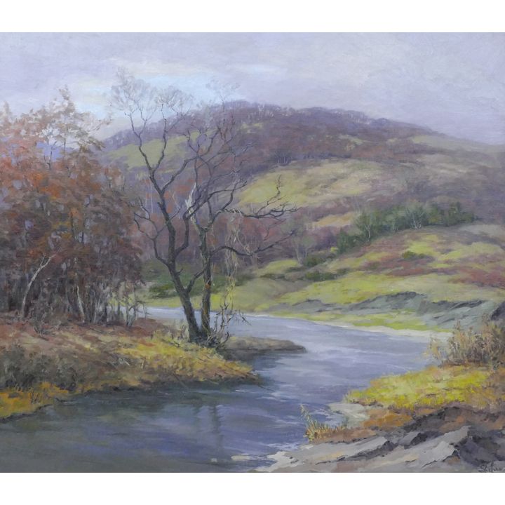 Peter Winthrop Sheffers ''Meditation'' (Landscape) Oil