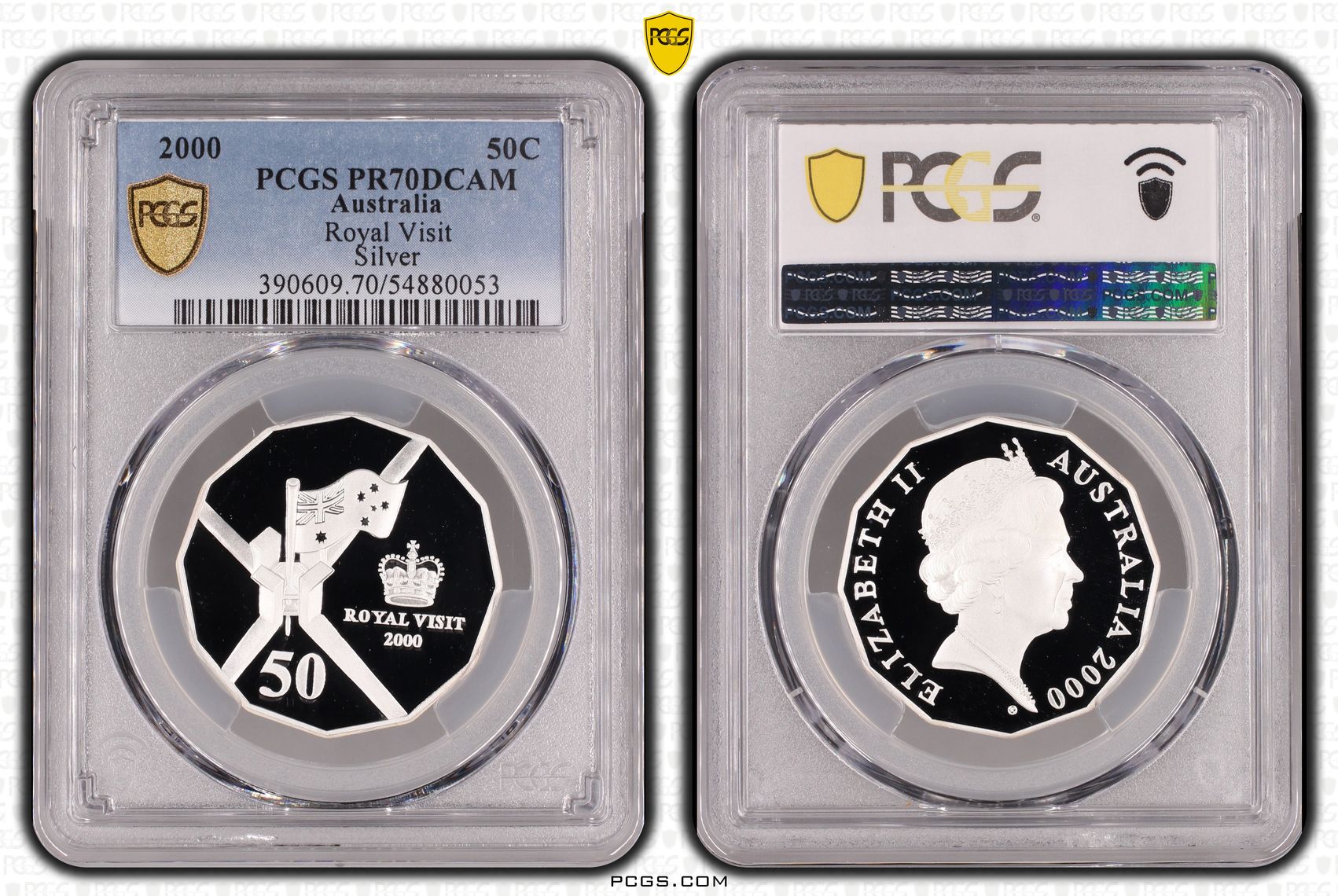 Royal Visit Silver, Fifty Cent, 2000, PCGS PR70DCAM