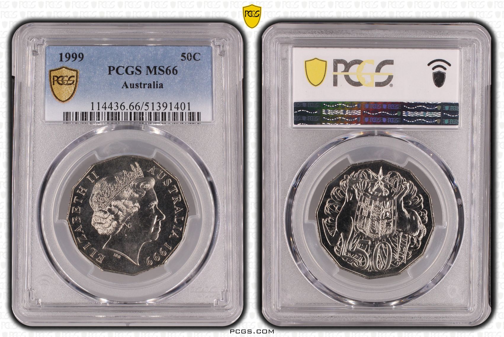 Fifty Cent, 1999, PCGS MS66