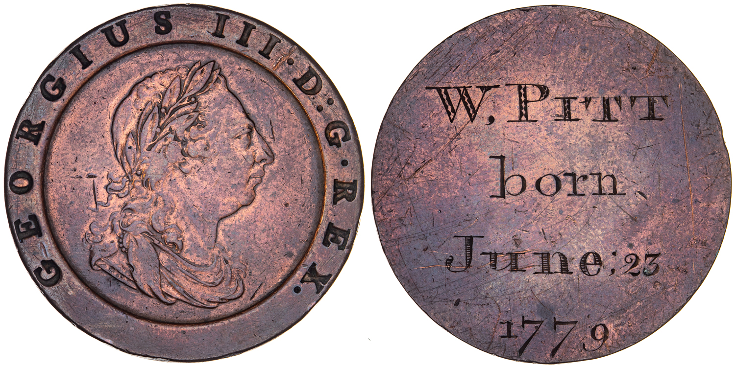 112 · George III, Convict ‘Birth Token’, Two Pence, 1797,  VF