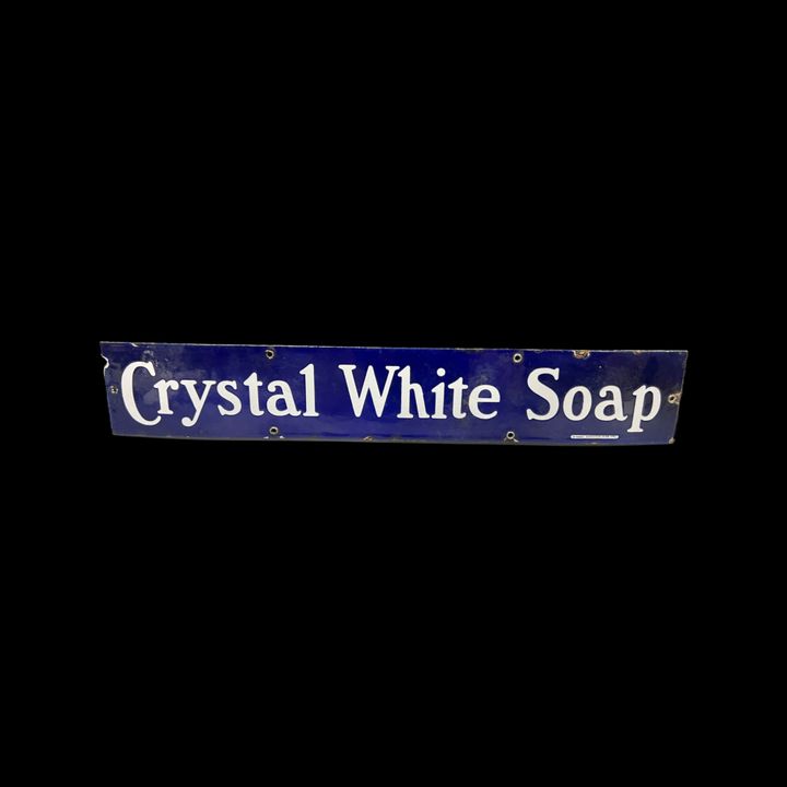 Crystal White Soap Porcelain Laundry Sign
