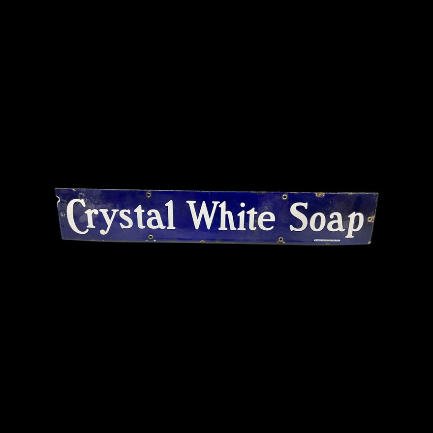 Crystal White Soap Porcelain Laundry Sign