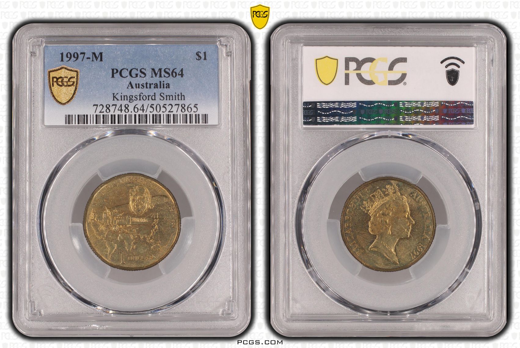 Kingsford Smith, One Dollar, 1997-M, PCGS MS64