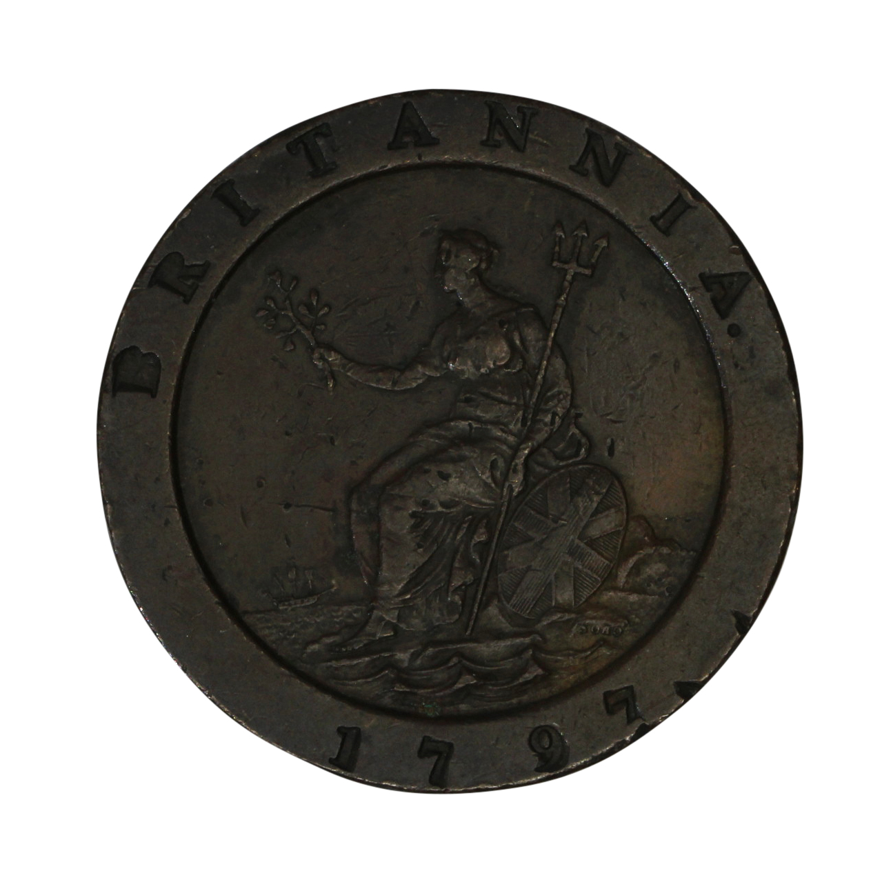 819. · George III, Cartwheel' Twopence, 1797, gVF