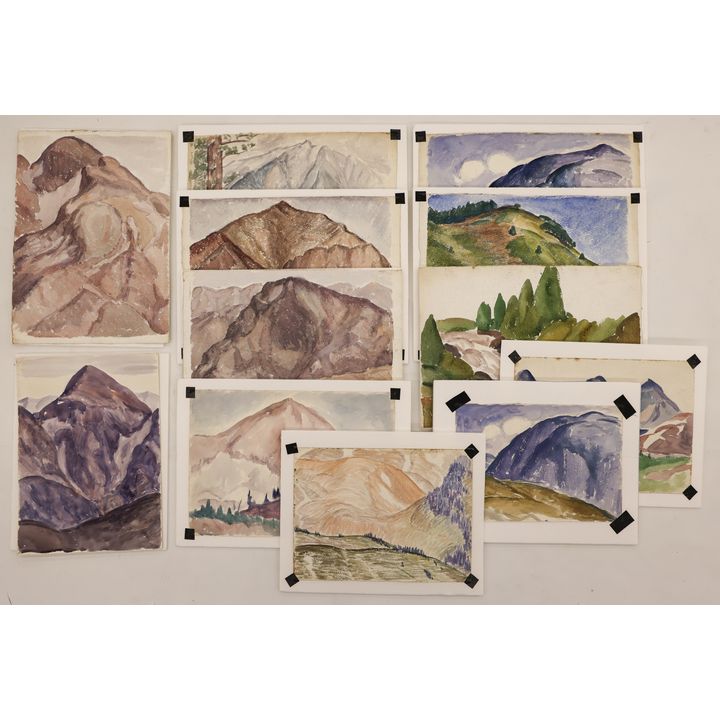 12pc Arthur Runquist Assorted Landscape Watercolors 12''x15''