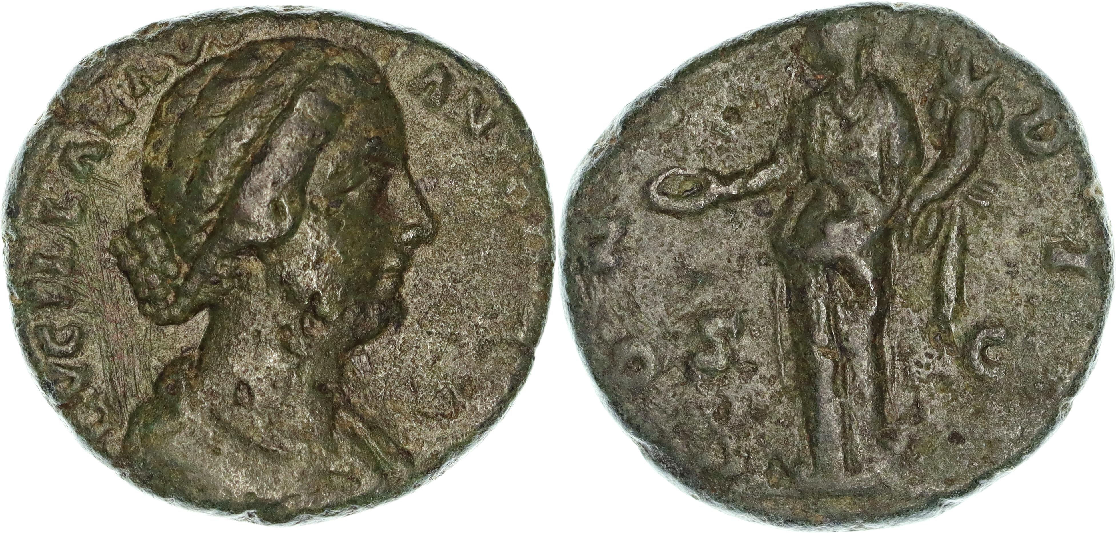 Roman Empire, Lucilla, Æ As, 166-169 AD, gF-nVF