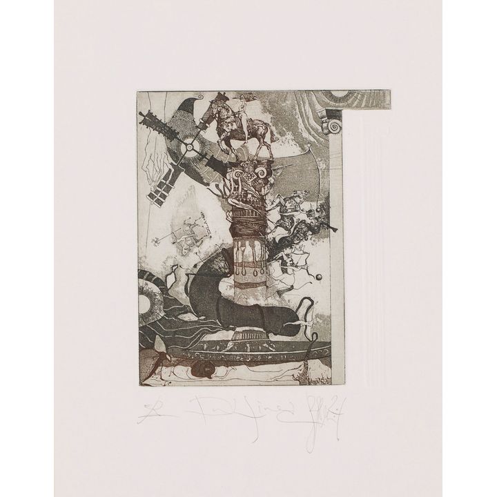 Iwan Rusaczek | Bez tytułu (Exlibris A+GP)