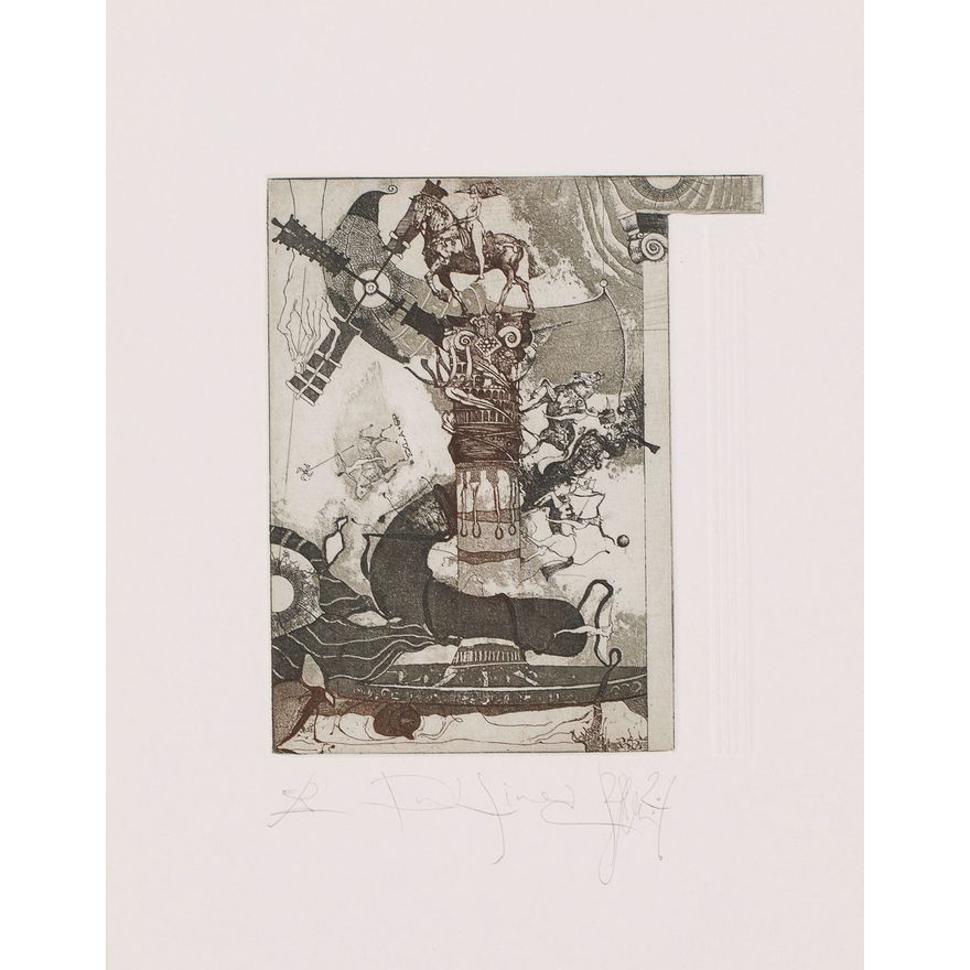 Iwan Rusaczek | Bez tytułu (Exlibris A+GP)