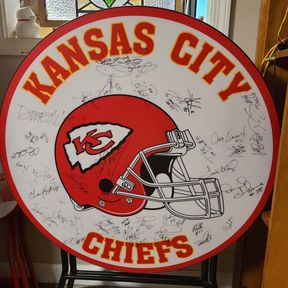 Kansas City Chiefs Autographed Team Table and Chairs