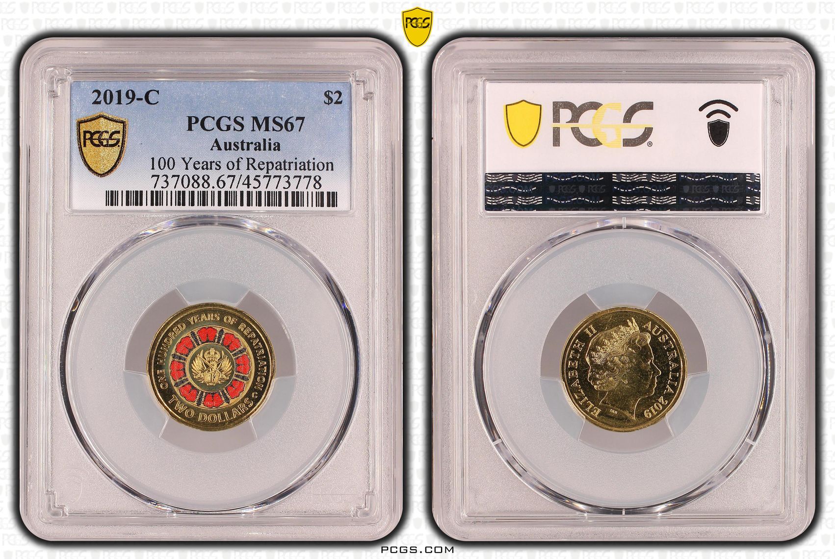 Elizabeth II, 100 Years of Repatriation, Two Dollar, 2019-C, PCGS MS 67