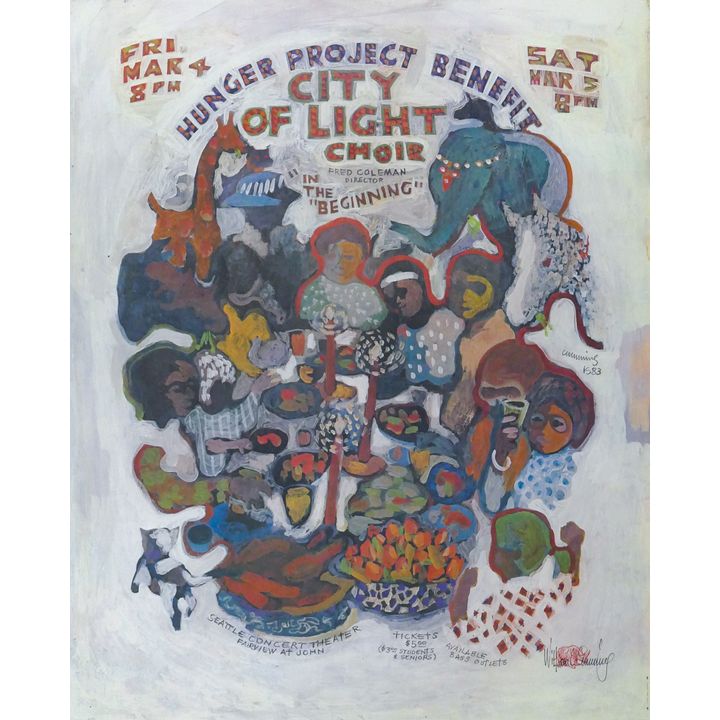William Cumming ''City of Light Choir'' 1983 Signed Poster