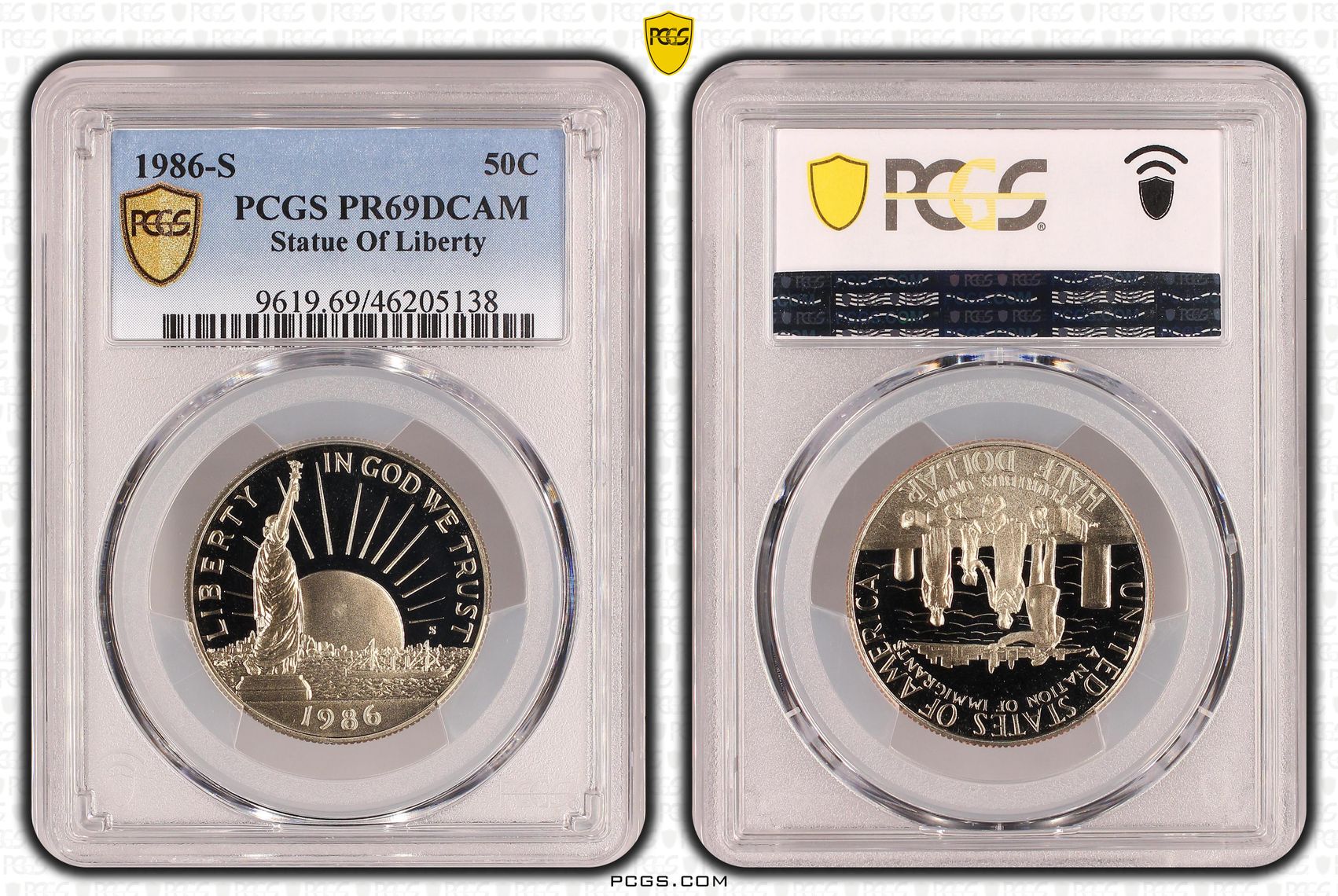 77 · The United States of America, 50c, 1986, Statue of Liberty, PCGS - PR69DCAM