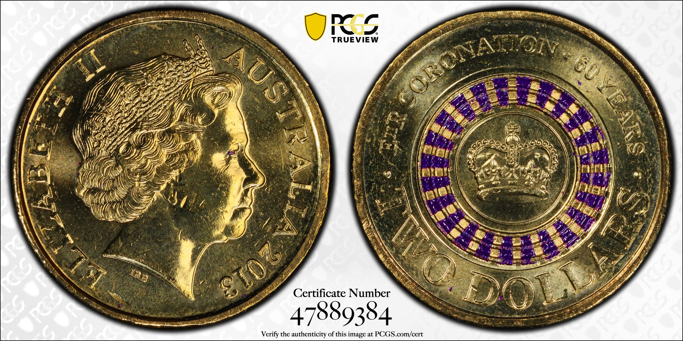 Coronation Colorized, Two Dollar, 2013, PCGS MS65