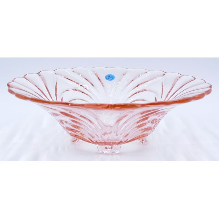 Cambridge Pink Caprice Glass Center Bowl 13''