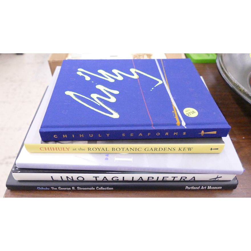 5pc Chihuly & Lino Signed Glass Books