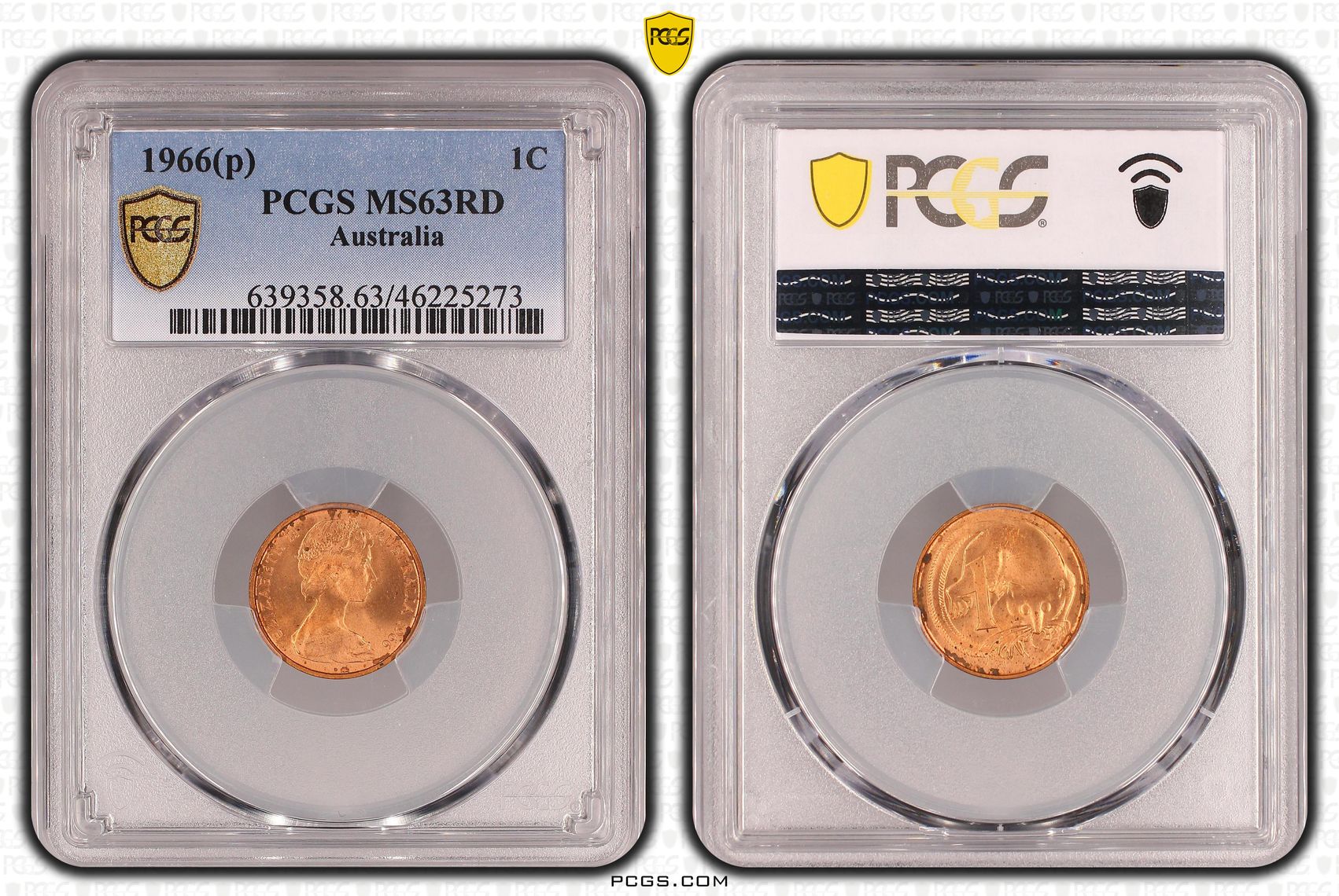 One Cent, 1966(p), PCGS MS 63RD