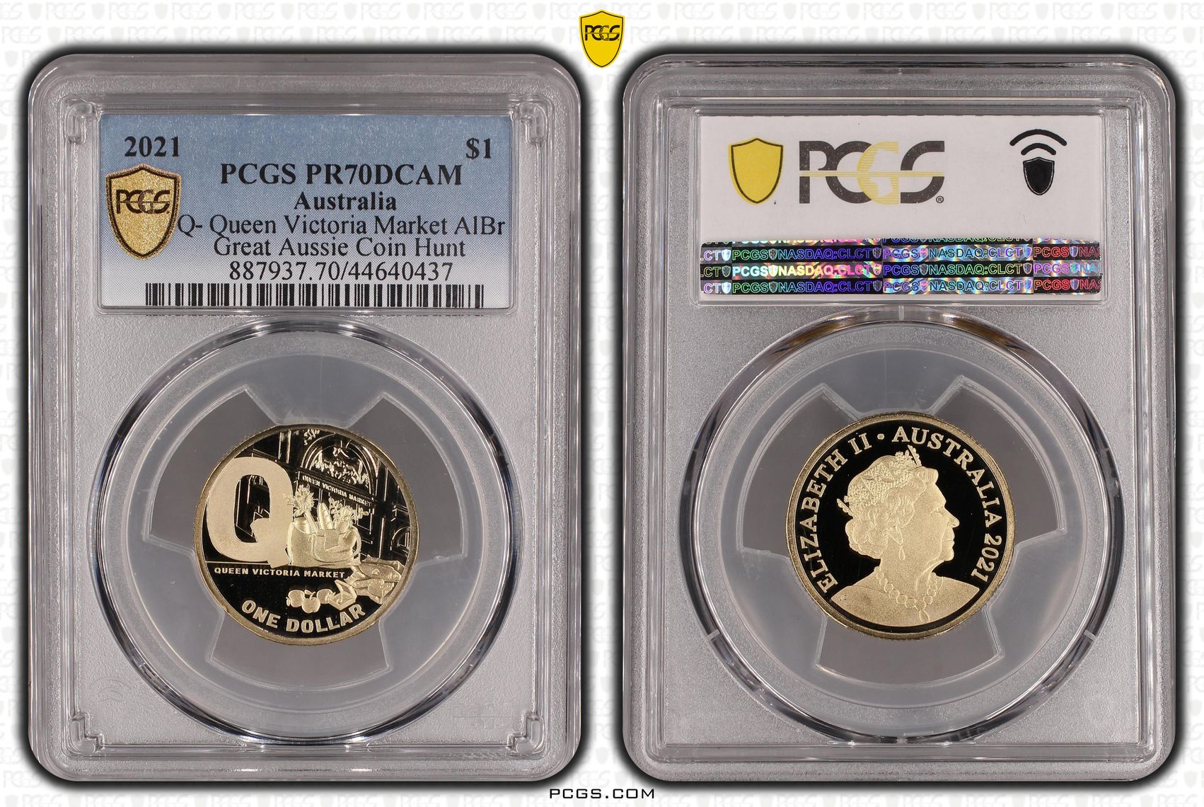 2021 Australia One Dollar, $1 Q- Queen Victoria Market AlBr PCGS - PR70DCAM POP 10/0 -437